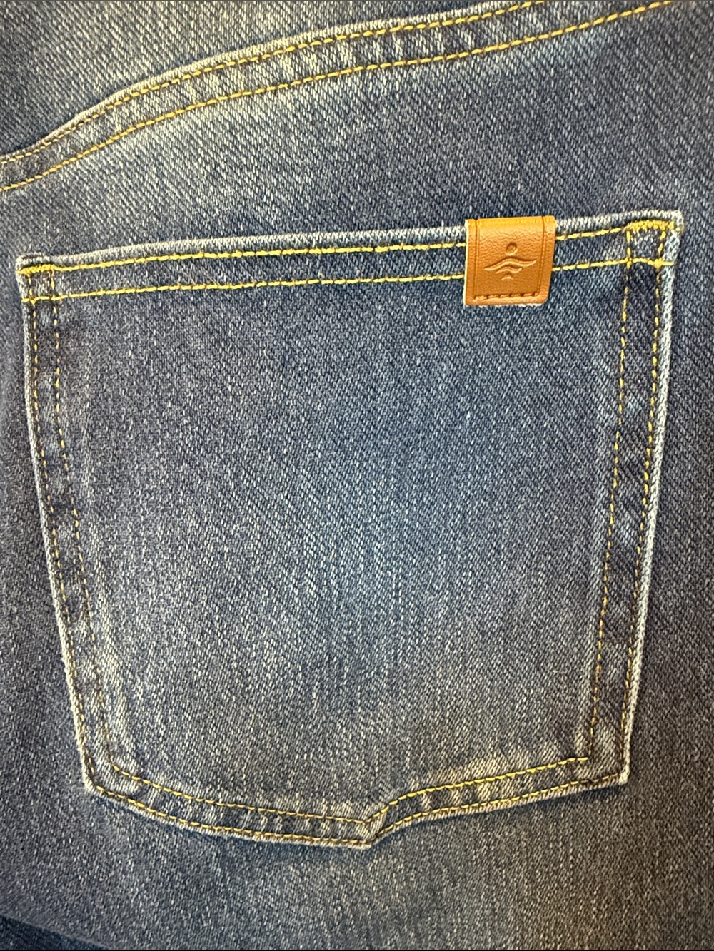 681 NWT Halara Flex Pull On Straight Leg Jeans Petite Small Blue Stretch - Picture 8 of 8